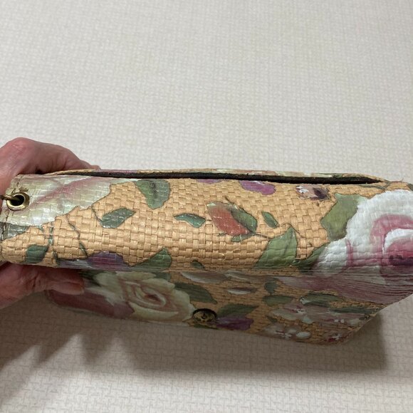 EUC Patricia Nash Leather Crackled Rose Wristlet/Clutch - Picture 5 of 14
